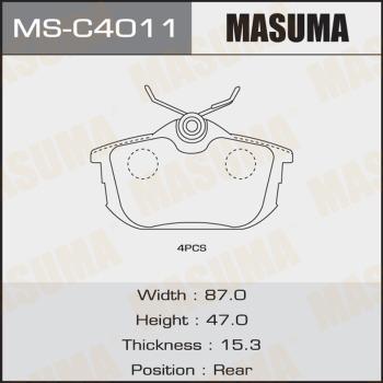 MASUMA MS-C4011 - Комплект гальм, барабанний механізм avtolavka.club