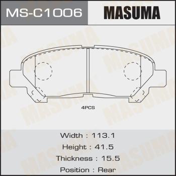 MASUMA MS-C1006 - Комплект гальм, барабанний механізм avtolavka.club