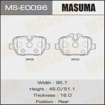MASUMA MS-E0096 - Комплект гальм, барабанний механізм avtolavka.club