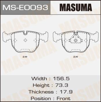 MASUMA MS-E0093 - Комплект гальм, барабанний механізм avtolavka.club
