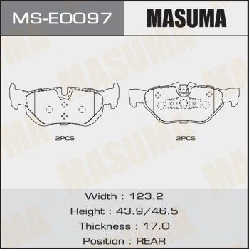MASUMA MS-E0097 - Комплект гальм, барабанний механізм avtolavka.club