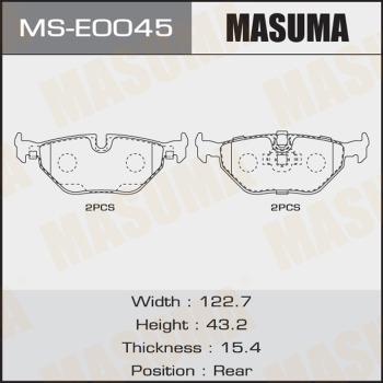 MASUMA MS-E0045 - Комплект гальм, барабанний механізм avtolavka.club