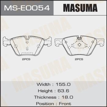 MASUMA MS-E0054 - Комплект гальм, барабанний механізм avtolavka.club