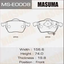 MASUMA MS-E0008 - Комплект гальм, барабанний механізм avtolavka.club