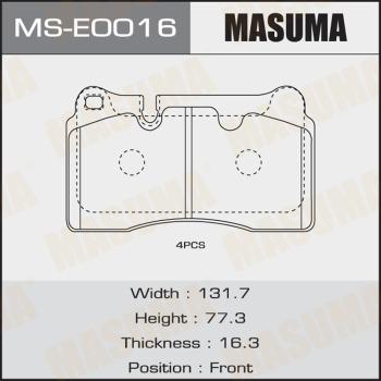 MASUMA MS-E0016 - Комплект гальм, барабанний механізм avtolavka.club