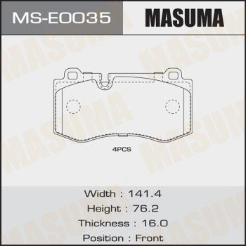 MASUMA MS-E0035 - Комплект гальм, барабанний механізм avtolavka.club