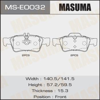 MASUMA MS-E0032 - Комплект гальм, барабанний механізм avtolavka.club