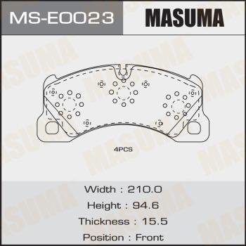 MASUMA MS-E0023 - Комплект гальм, барабанний механізм avtolavka.club