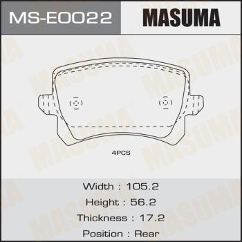 MASUMA MS-E0022 - Комплект гальм, барабанний механізм avtolavka.club