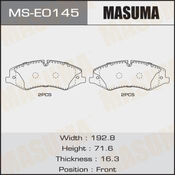 MASUMA MS-E0145 - Комплект гальм, барабанний механізм avtolavka.club