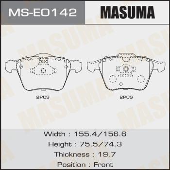 MASUMA MS-E0142 - Комплект гальм, барабанний механізм avtolavka.club