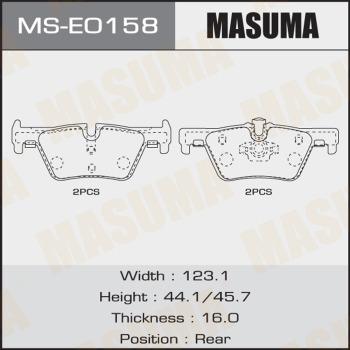 MASUMA MS-E0158 - Комплект гальм, барабанний механізм avtolavka.club