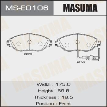 MASUMA MS-E0106 - Комплект гальм, барабанний механізм avtolavka.club