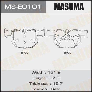 MASUMA MS-E0101 - Комплект гальм, барабанний механізм avtolavka.club