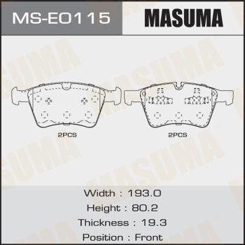 MASUMA MS-E0115 - Комплект гальм, барабанний механізм avtolavka.club