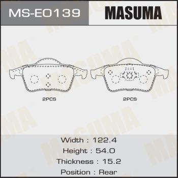 MASUMA MS-E0139 - Комплект гальм, барабанний механізм avtolavka.club