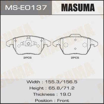 MASUMA MS-E0137 - Комплект гальм, барабанний механізм avtolavka.club