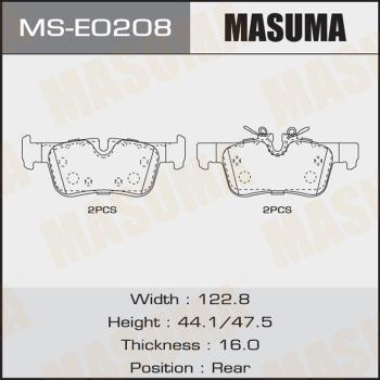 MASUMA MS-E0208 - Комплект гальм, барабанний механізм avtolavka.club
