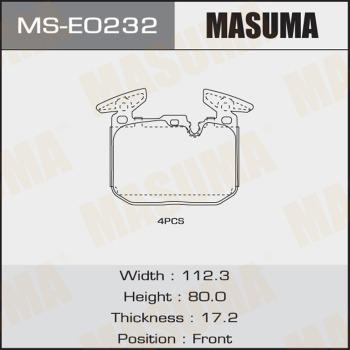 MASUMA MS-E0232 - Комплект гальм, барабанний механізм avtolavka.club