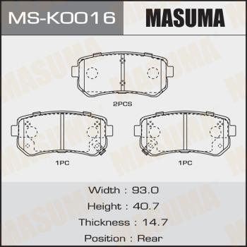 MASUMA MS-K0016 - Комплект гальм, барабанний механізм avtolavka.club