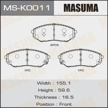 MASUMA MS-K0011 - Комплект гальм, барабанний механізм avtolavka.club