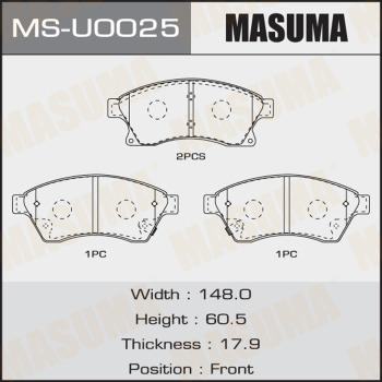 MASUMA MS-U0025 - Комплект гальм, барабанний механізм avtolavka.club