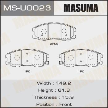 MASUMA MS-U0023 - Комплект гальм, барабанний механізм avtolavka.club