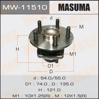 MASUMA MW11510 - Маточина колеса avtolavka.club