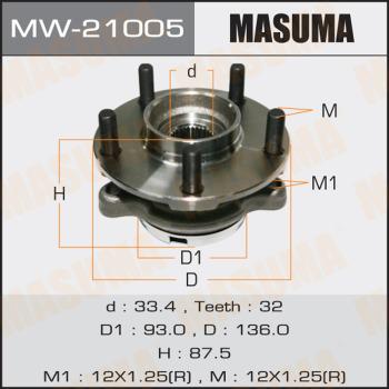 MASUMA MW-21005 - Маточина колеса avtolavka.club