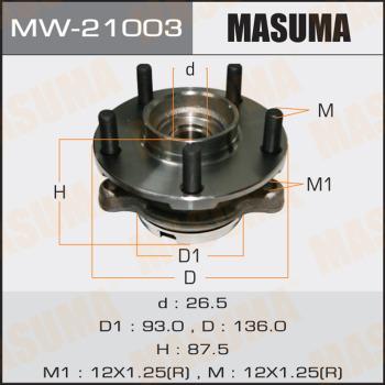 MASUMA MW-21003 - Маточина колеса avtolavka.club