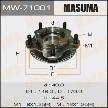 MASUMA MW71001 - Маточина колеса avtolavka.club