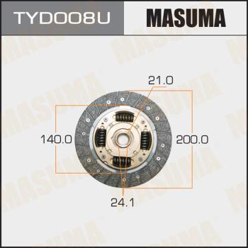 MASUMA TYD008U - Диск зчеплення avtolavka.club