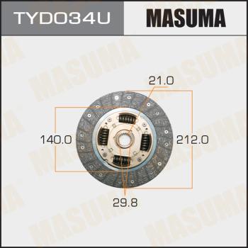 MASUMA TYD034U - Диск зчеплення avtolavka.club