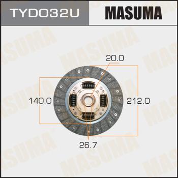 MASUMA TYD032U - Диск зчеплення avtolavka.club