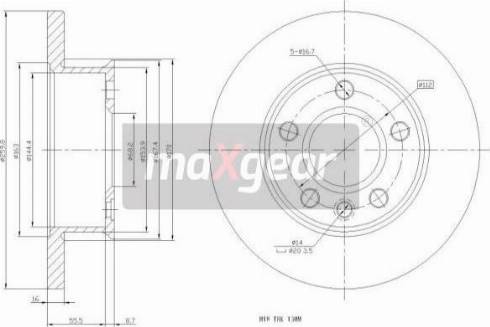 Maxgear 19-0983MAX - Гальмівний диск avtolavka.club