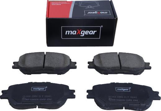 Maxgear 19-1416 - Гальмівні колодки, дискові гальма avtolavka.club