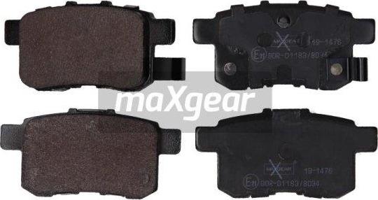 Maxgear 19-1476 - Гальмівні колодки, дискові гальма avtolavka.club