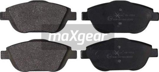 Maxgear 19-1553 - Гальмівні колодки, дискові гальма avtolavka.club