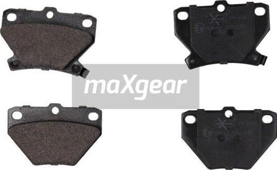 Maxgear 19-1160 - Гальмівні колодки, дискові гальма avtolavka.club