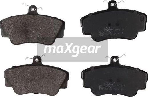 Maxgear 19-1114 - Гальмівні колодки, дискові гальма avtolavka.club