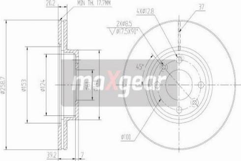 Maxgear 19-1848 - Гальмівний диск avtolavka.club