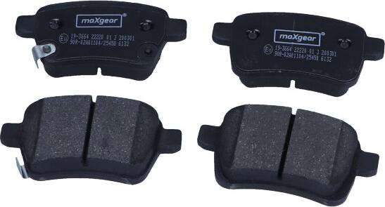 Maxgear 19-3664 - Гальмівні колодки, дискові гальма avtolavka.club