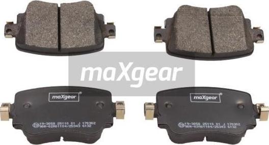 Maxgear 19-3058 - Гальмівні колодки, дискові гальма avtolavka.club