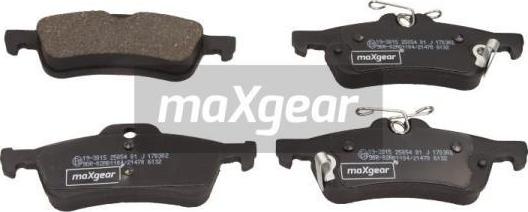 Maxgear 19-3015 - Гальмівні колодки, дискові гальма avtolavka.club