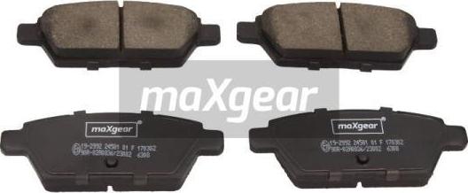 Maxgear 19-2992 - Гальмівні колодки, дискові гальма avtolavka.club