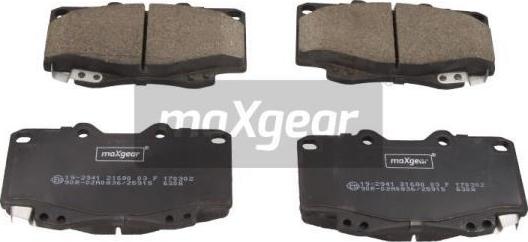 Maxgear 19-2941 - Гальмівні колодки, дискові гальма avtolavka.club