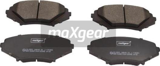 Maxgear 19-2971 - Гальмівні колодки, дискові гальма avtolavka.club