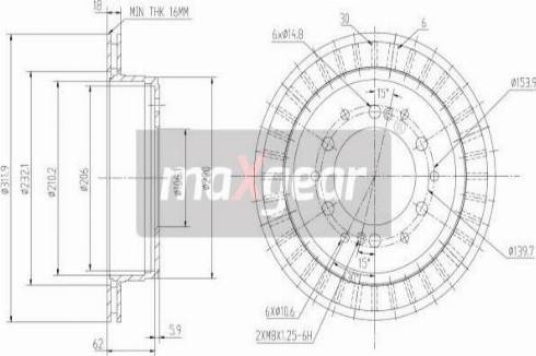 Maxgear 19-2464 - Гальмівний диск avtolavka.club