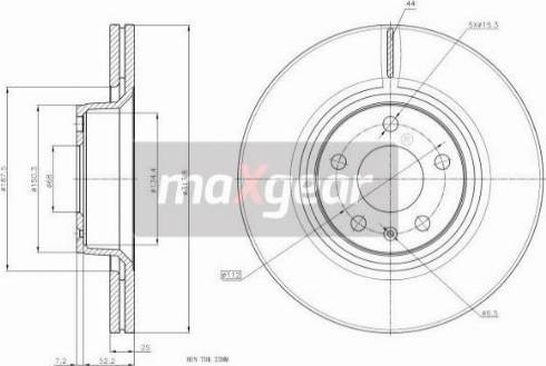 Maxgear 19-2021MAX - Гальмівний диск avtolavka.club