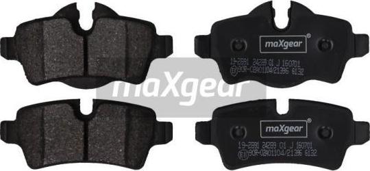 Maxgear 19-2891 - Гальмівні колодки, дискові гальма avtolavka.club